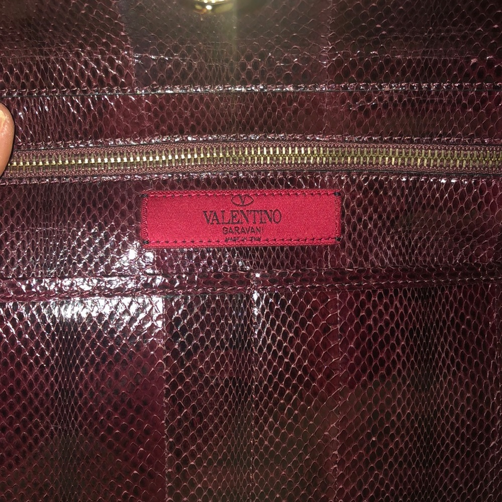 Valentino Garavini Python Rockstud Handbag - image 4